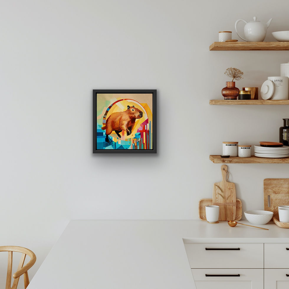 Thumbnail: Signed Capybara Wanderer 12x12 Print