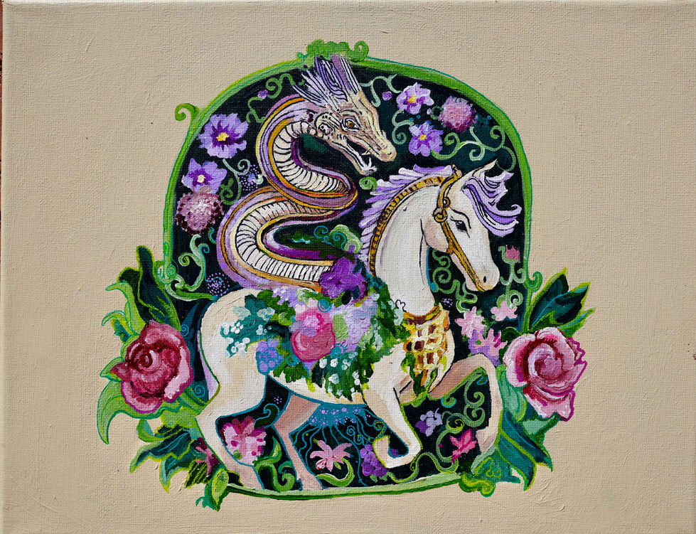 Horse and her snake