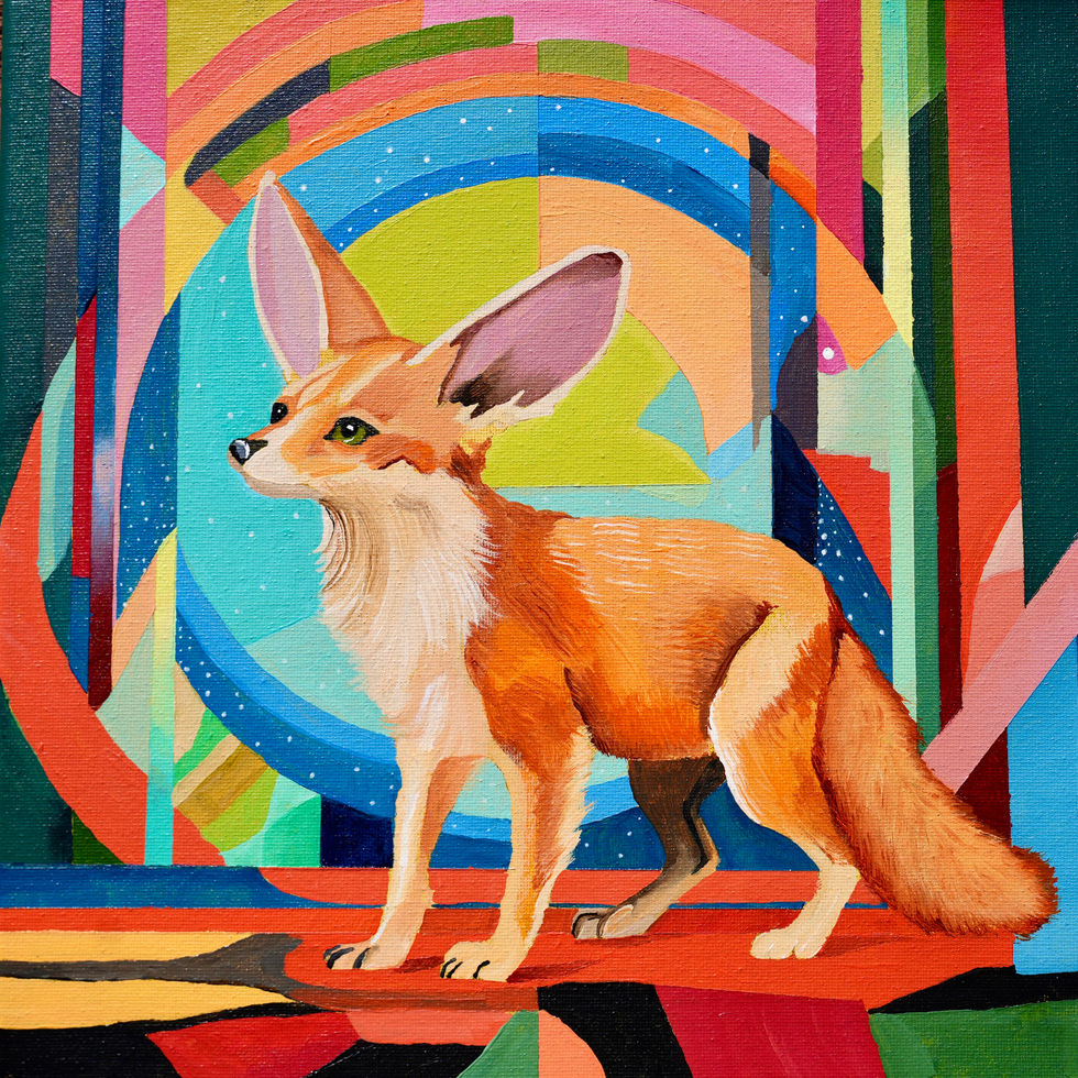 Fennec Fox in geometric space