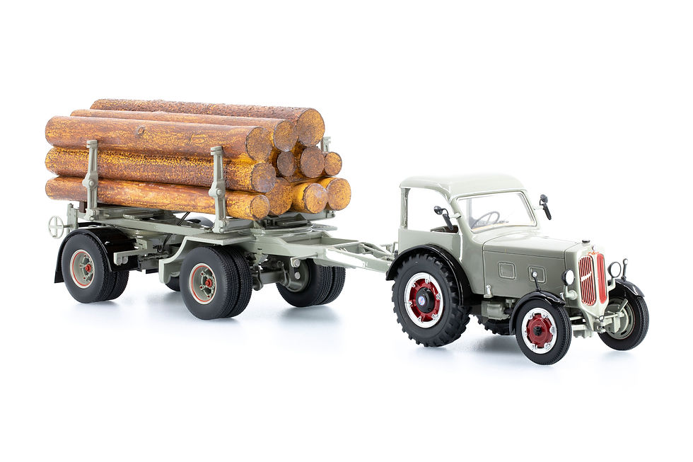 Miniaturbild: Hürlimann Industrietraktor D-500 Set mit Anhänger
