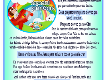 Folhetos de evangelização infantil para imprimir