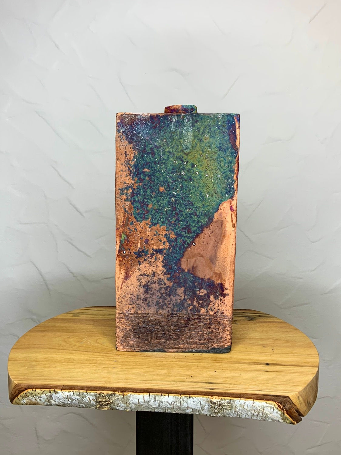 Vase rechteckig kupfermatt 