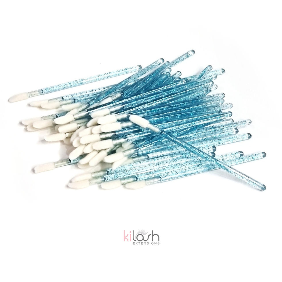 Thumbnail: Glitter Lint Free Wands Teal qty 50