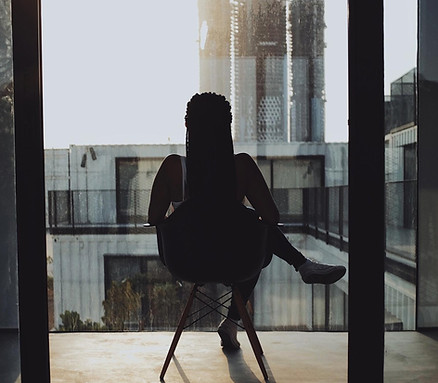 Sitting on Balcony