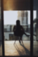 Sitting on Balcony