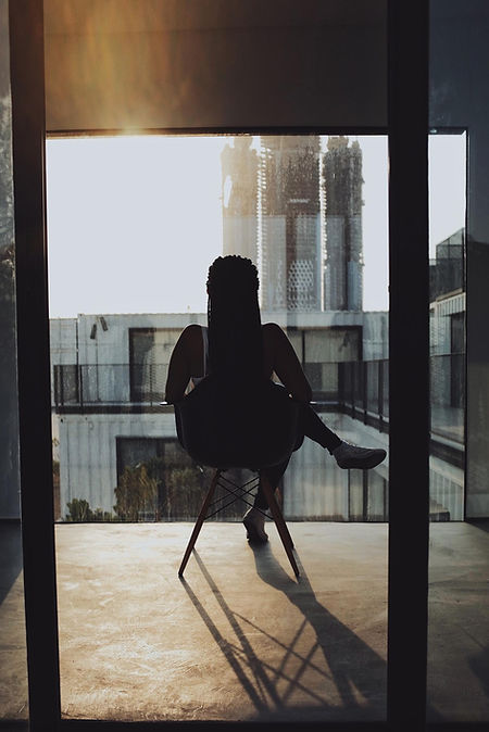 Sitting on Balcony