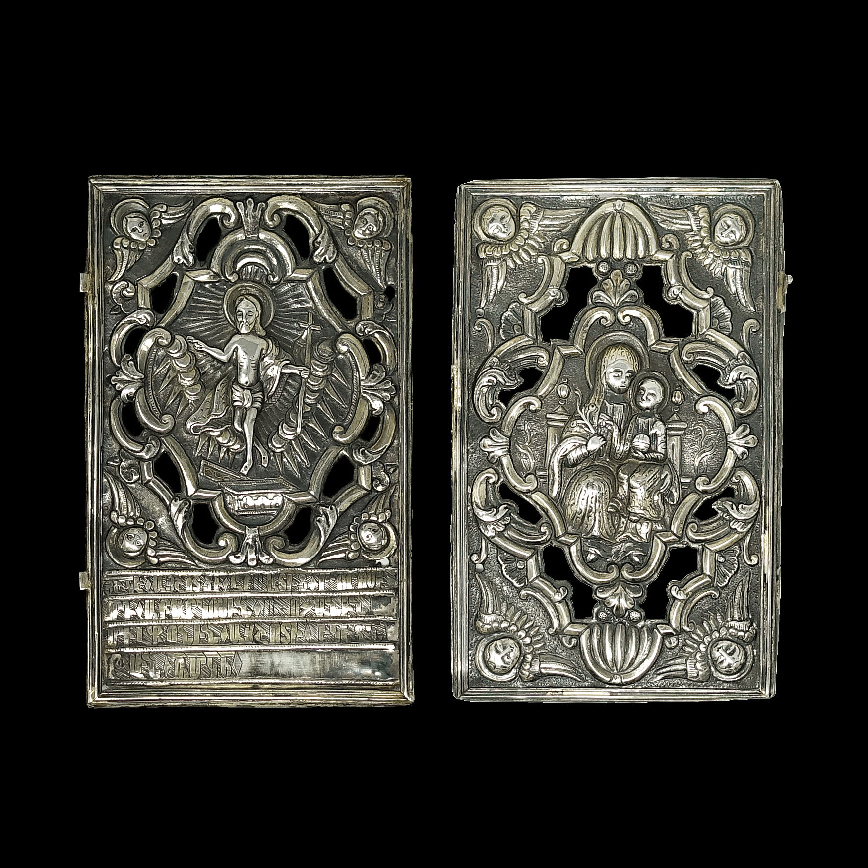 Pair of Silver Bible Covers (1812). Masterpiece!