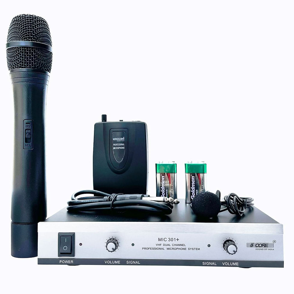 Miniatura: 5Core Wireless Microphone VHF Handheld Microfono Inalambrico & 1 Collar Mic + Re