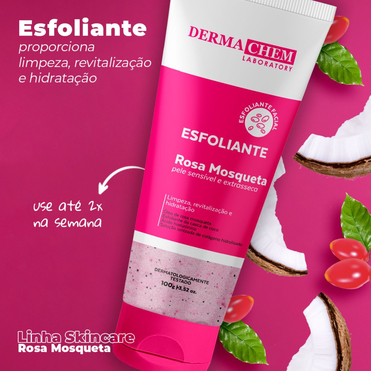 Exfoliating Gel Pink Mosquette Sensitive and Extrascan Skin-Dermachem