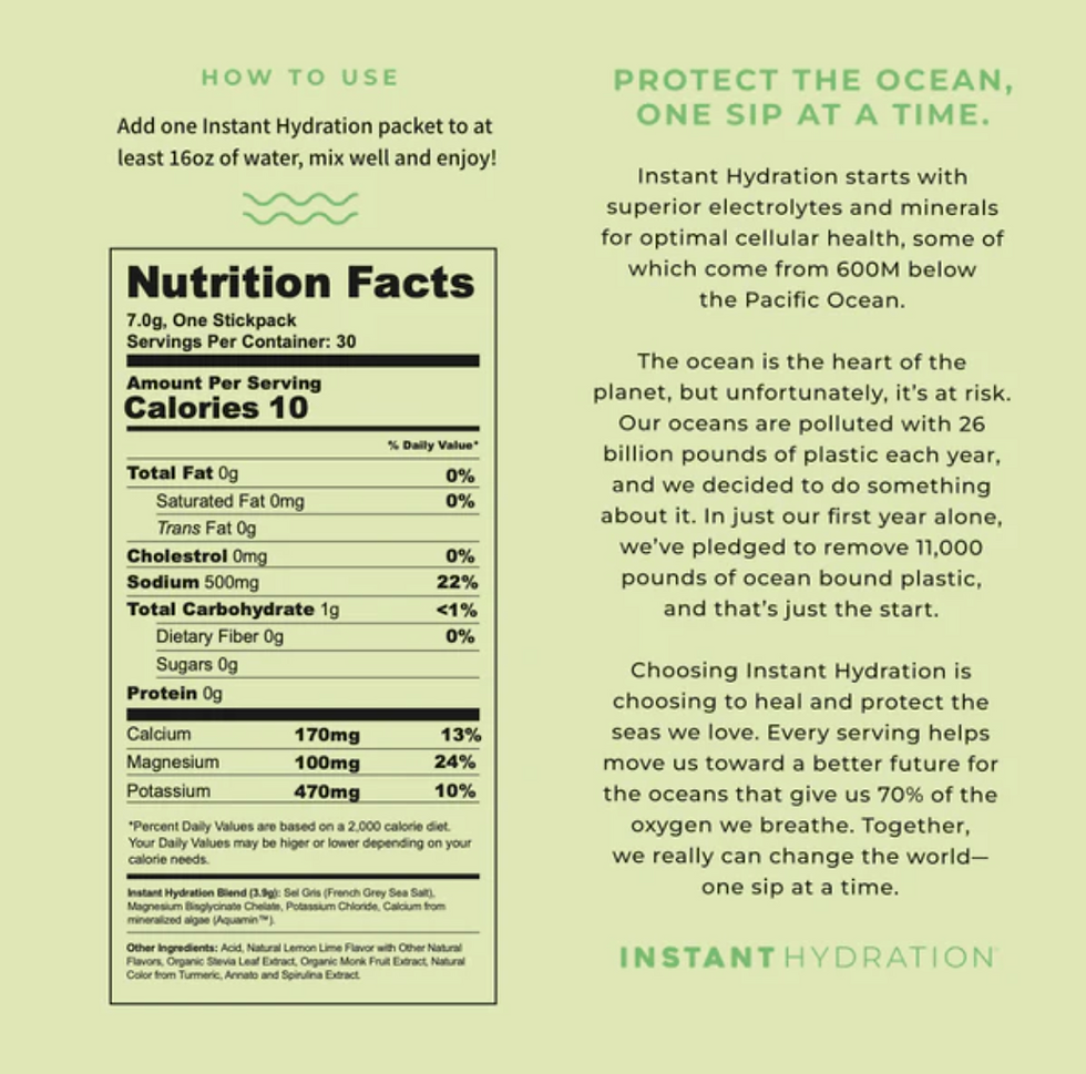 Thumbnail: Premium Electrolyte Lemon Lime Drink Mix  | Instant Hydration