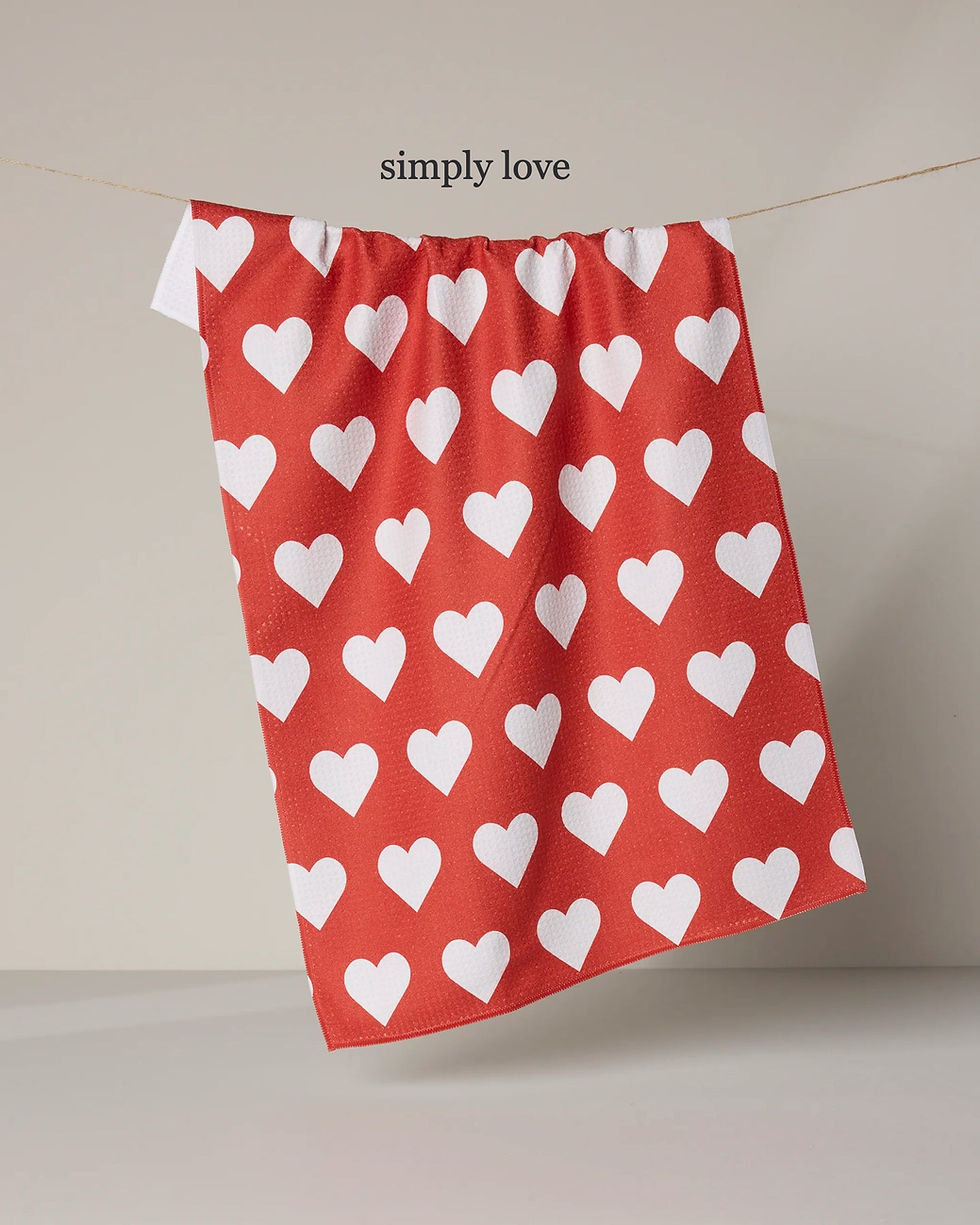 Thumbnail: Geometry Valentine Kitchen Tea Towel