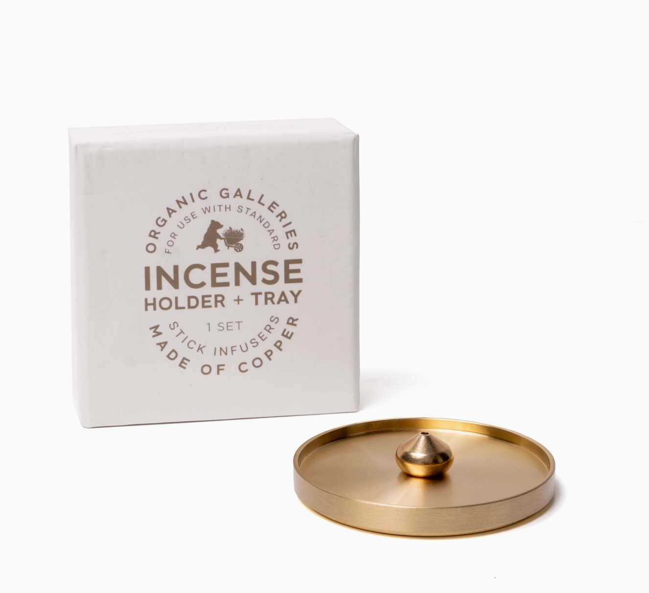 Copper Incense Holder + Dish