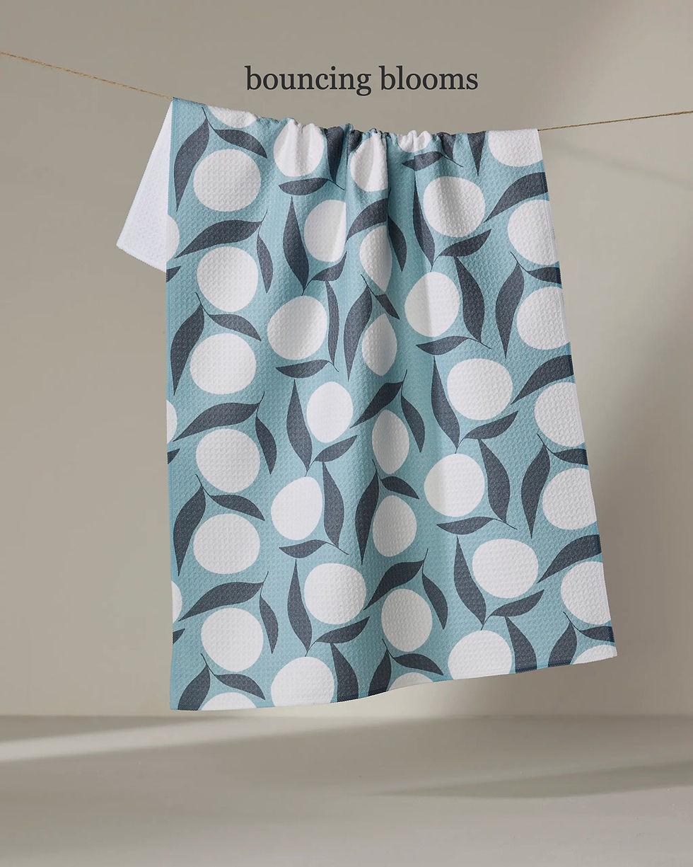 Thumbnail: Geometry Floral Kitchen Tea Towels