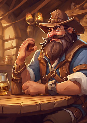 Hearthstone stylized looking traveler in a tavern.jpg