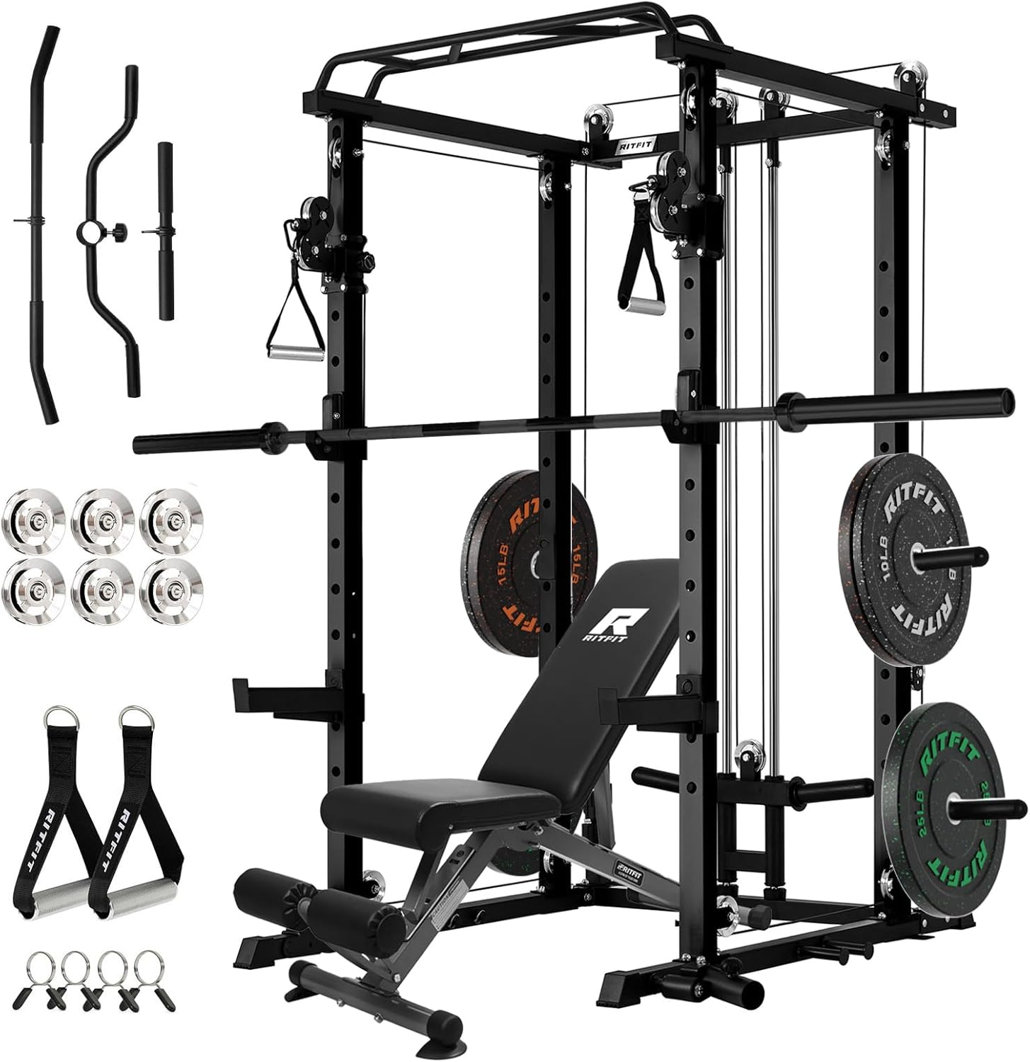 Multi-Function Garage & Home Gym Package Includes 1200LBS Power Cage PPC03/P3 wi