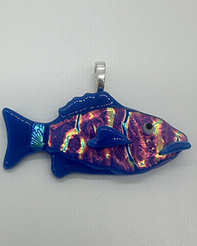 Fused Glass Fish Pendant
