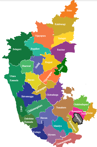Karnataka District Map