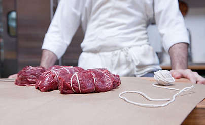 Butcher with Beef