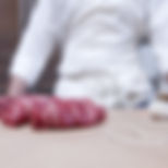 Butcher mit Rindfleisch