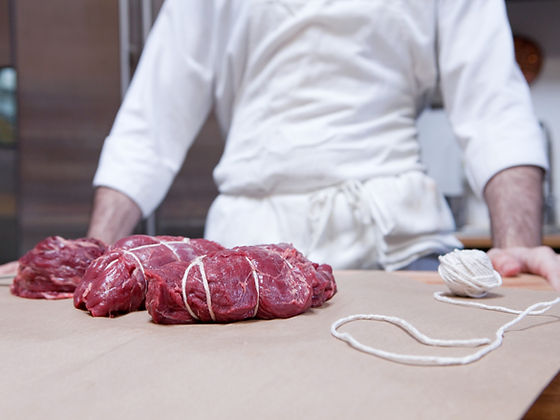 Butcher with Beef