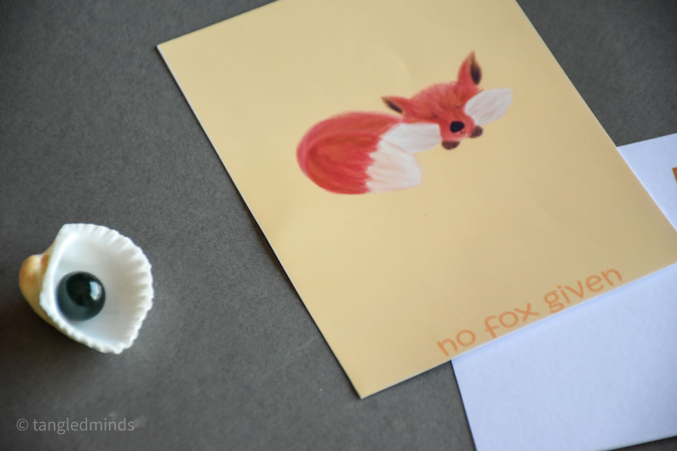 Thumbnail: NO FOX GIVEN (peach) postcard