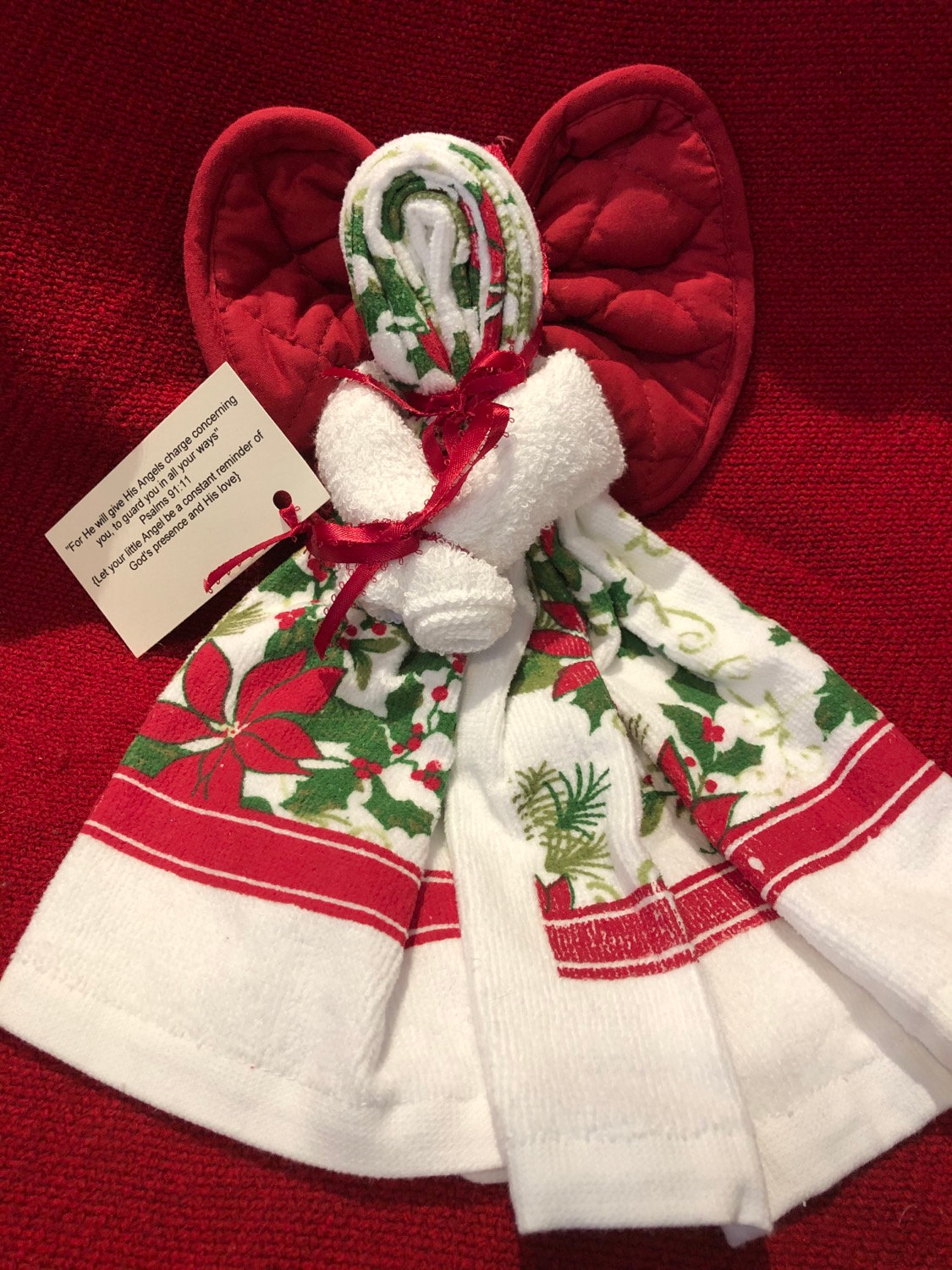 Christmas Kitchen Towel Angel Loud Mountain Tradin