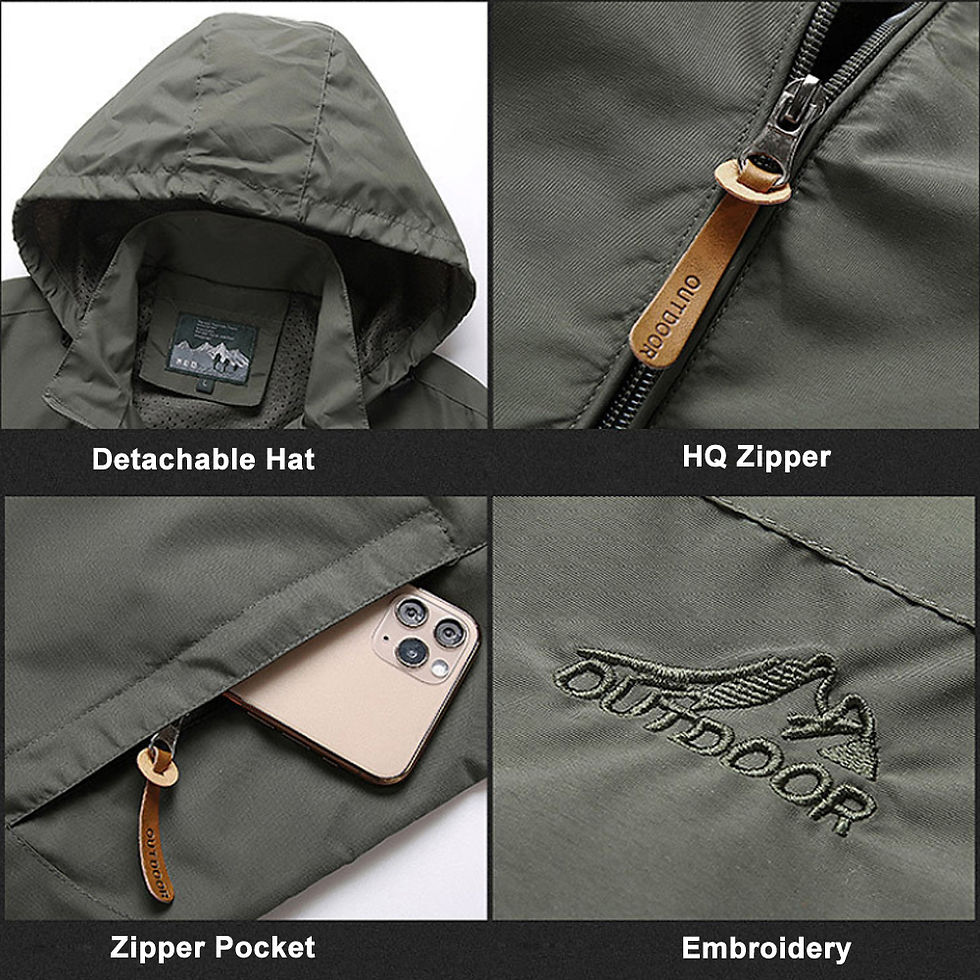 Miniatura: Windbreaker Men Tactical Jacket Waterproof Outdoor Hooded Coat Sports Military E