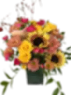 sunflower yellow pink floral arrangement boise idaho