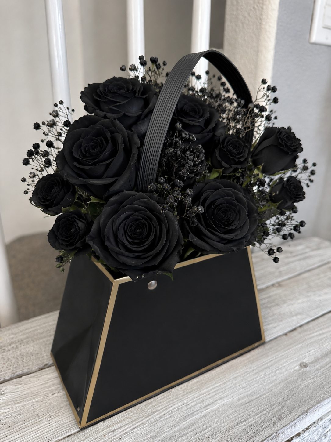 Black Aura Goth Vibes Real Flower Purse Bouquet 🖤