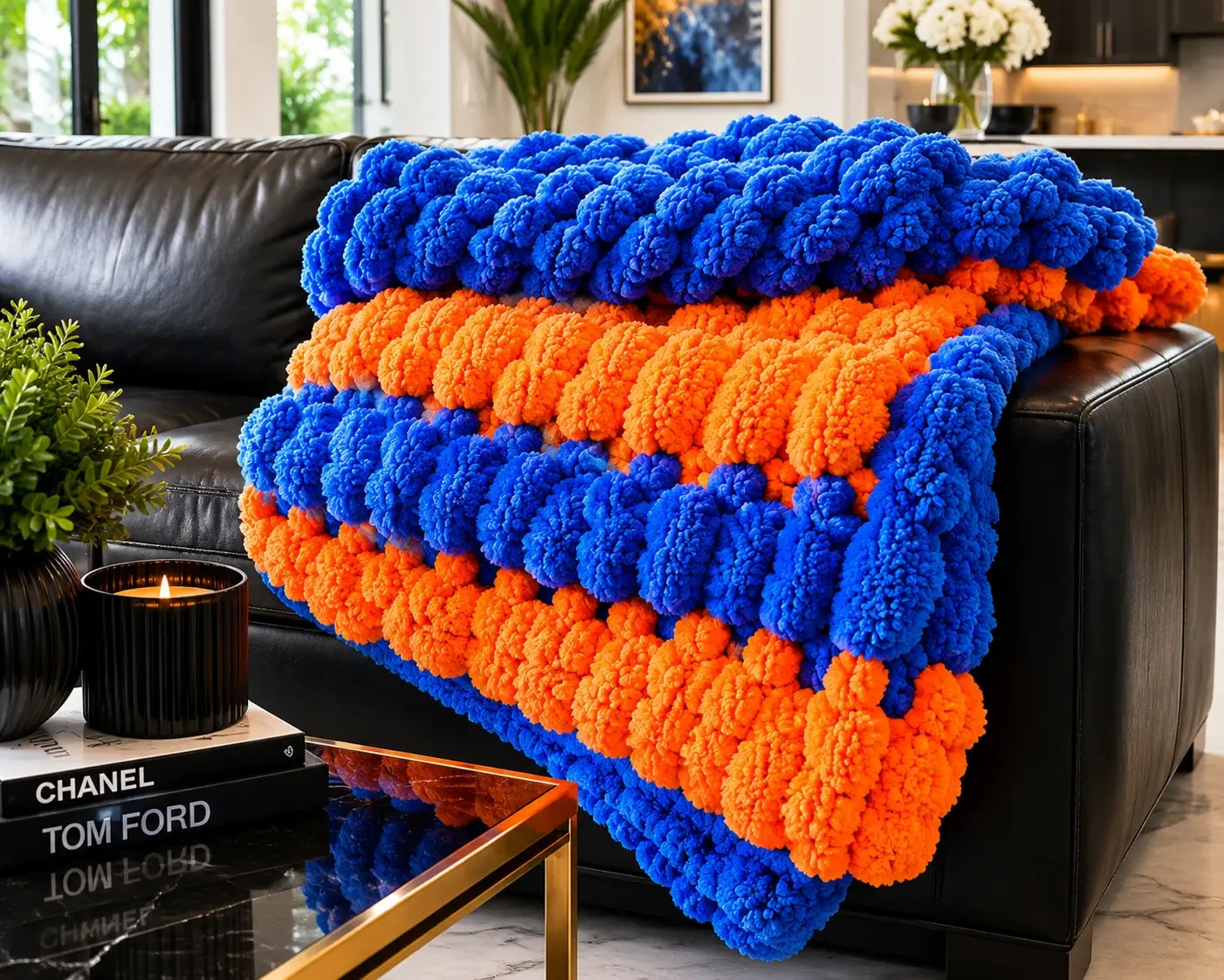 CUSTOM ~ Cozy Yarn Crochet Gift Blanket ~ Size XL