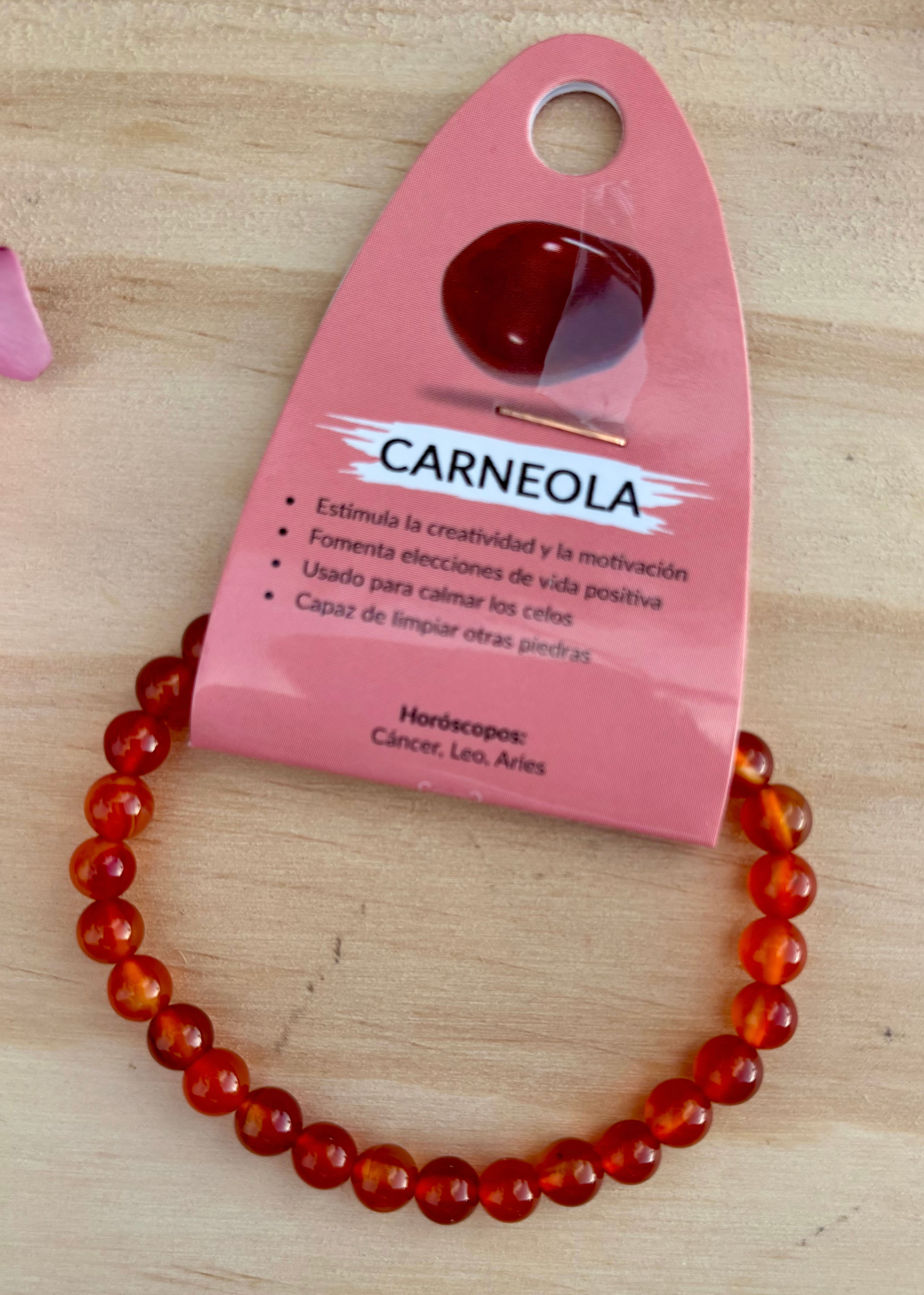 Pulsera mineral CARNEOLA 6mm