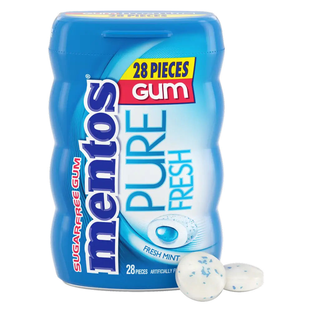 Mentos Gum Mentos Fresh Mint Gum, 28 ct