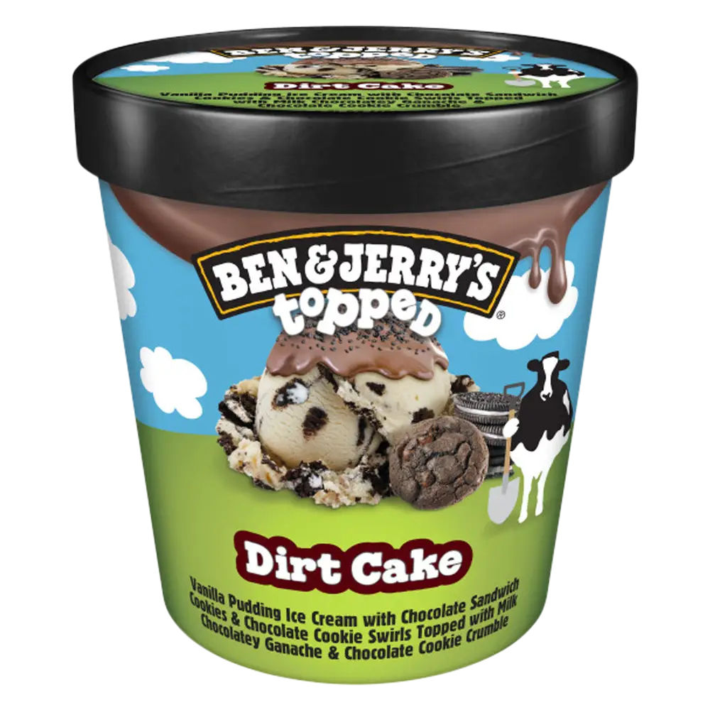 Ben & Jerry's Dirt Cake Topped Ice Cream Pint