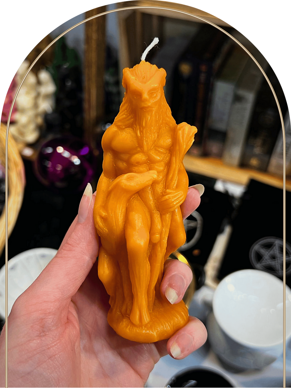 Thumbnail: Horned God Beeswax Candle