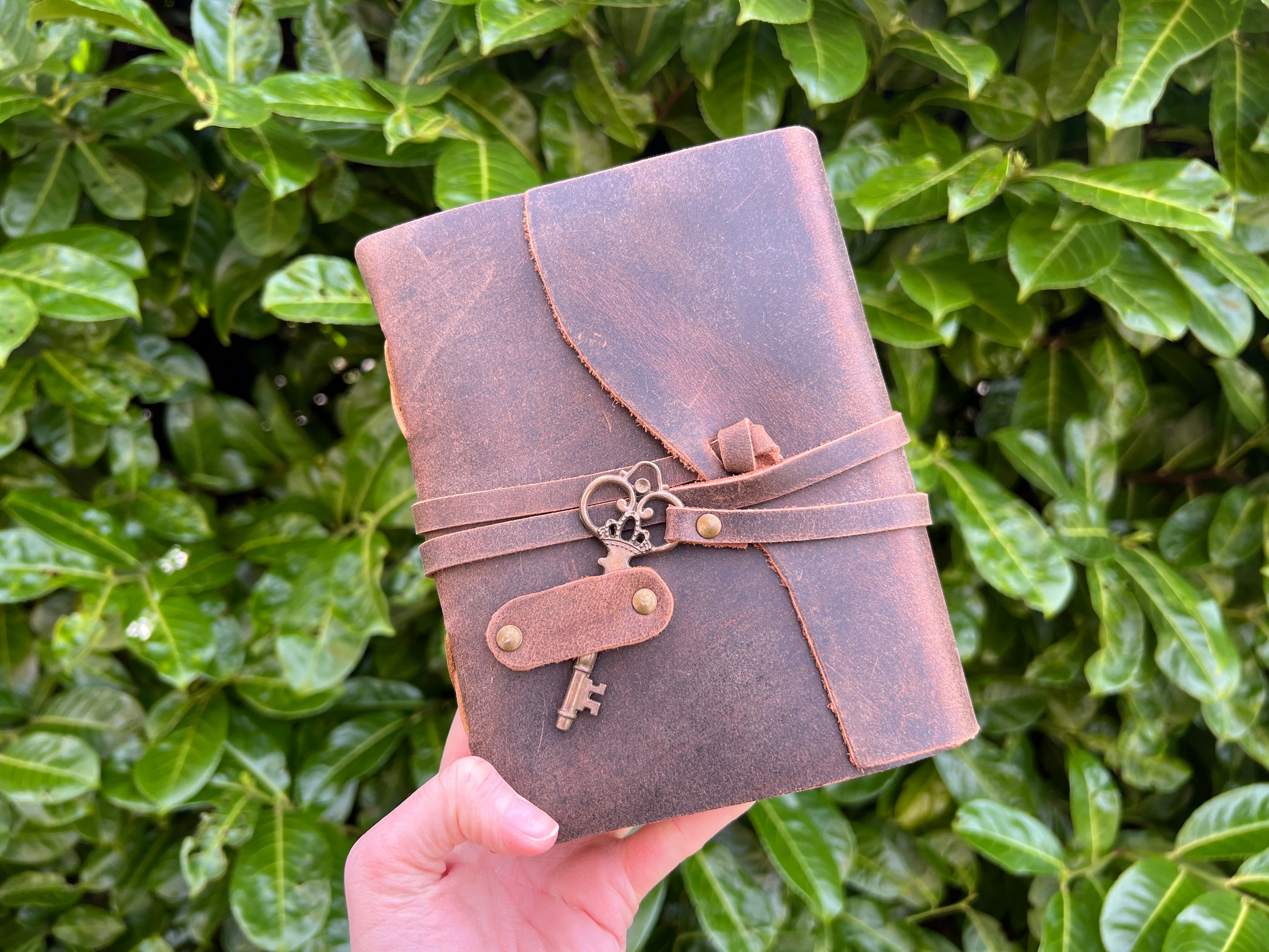 Key Locked Leather Book of Shadows