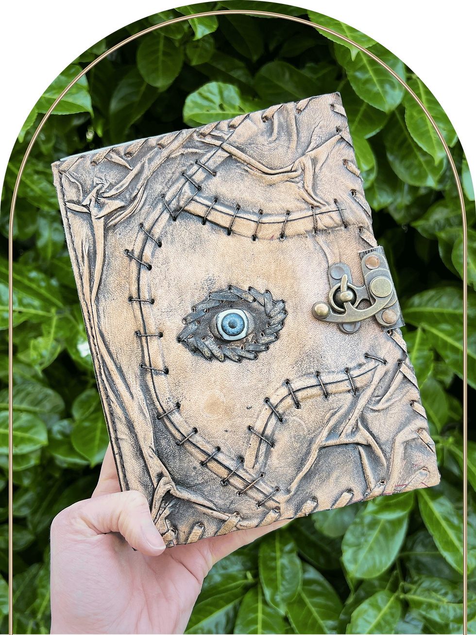 Thumbnail: Hocus Pocus Leather Book of Shadows
