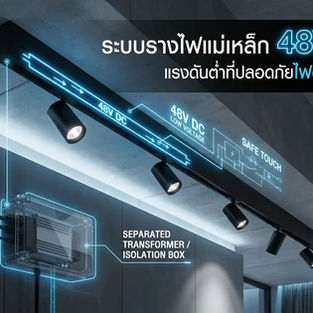 เปิดกลไกความปลอดภัย ระบบรางไฟแม่เหล็ก 48V เบื้องหลังนวัตกรรมป้องกันไฟดูดที่บ้านยุคใหม่ต้องมี