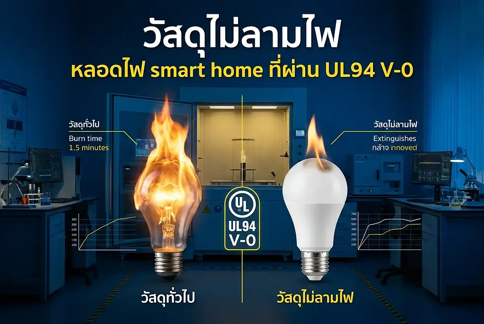หลอดไฟ smart home วัสดุไม่ลามไฟ