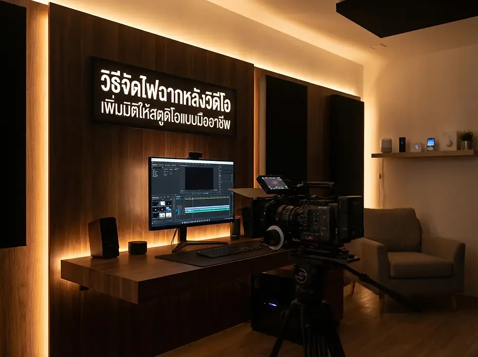 วิธีจัดไฟฉากหลังวิดีโอ