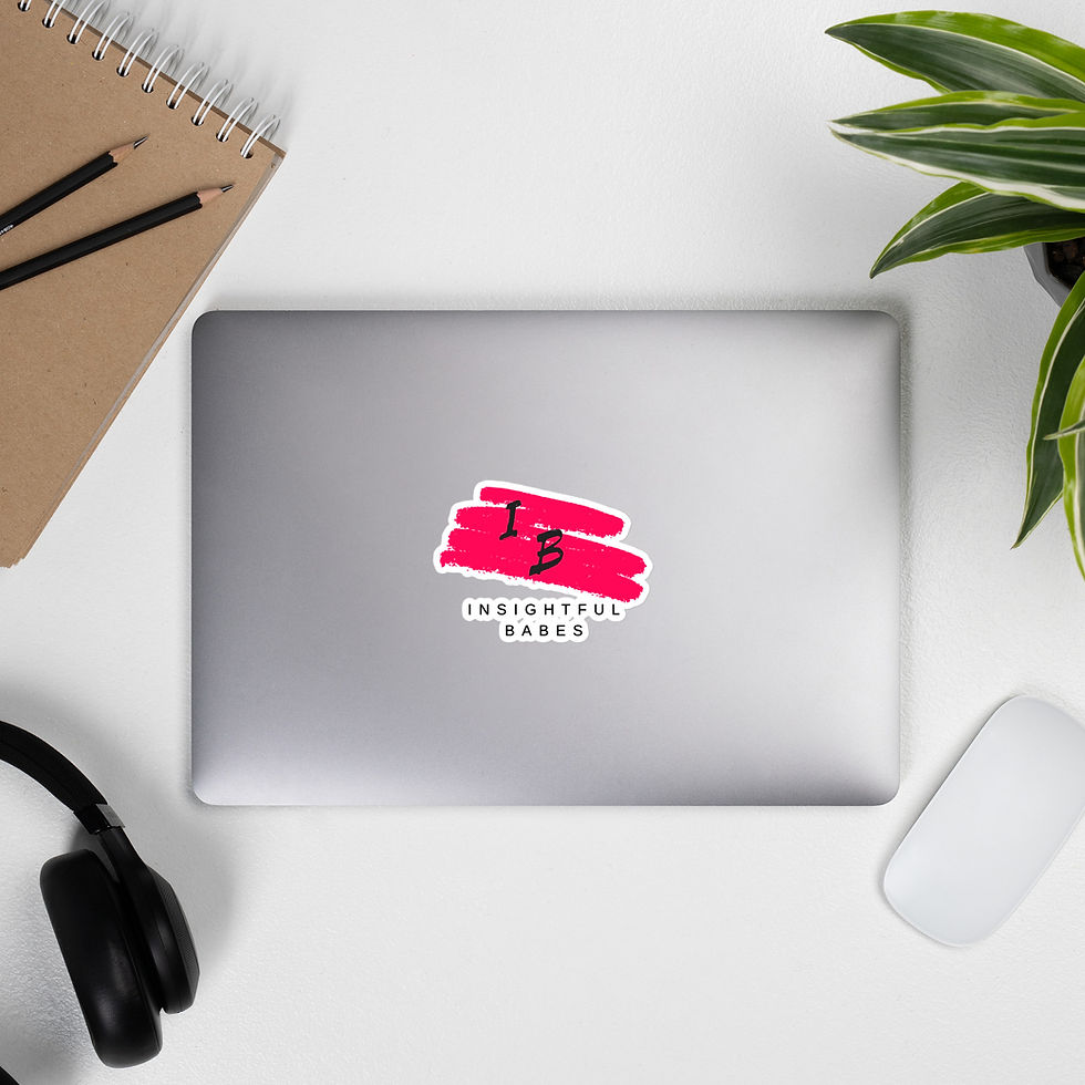Thumbnail: Insightful Babes Podcast Logo Bubble-free stickers copy