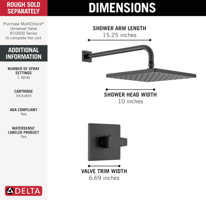 Miniatura: Square Shower Combo "Modern"