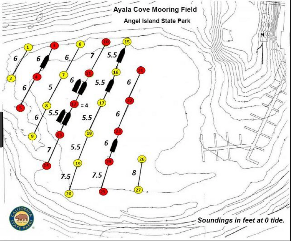 Angel Island Ayala Cove Mooring Diagram