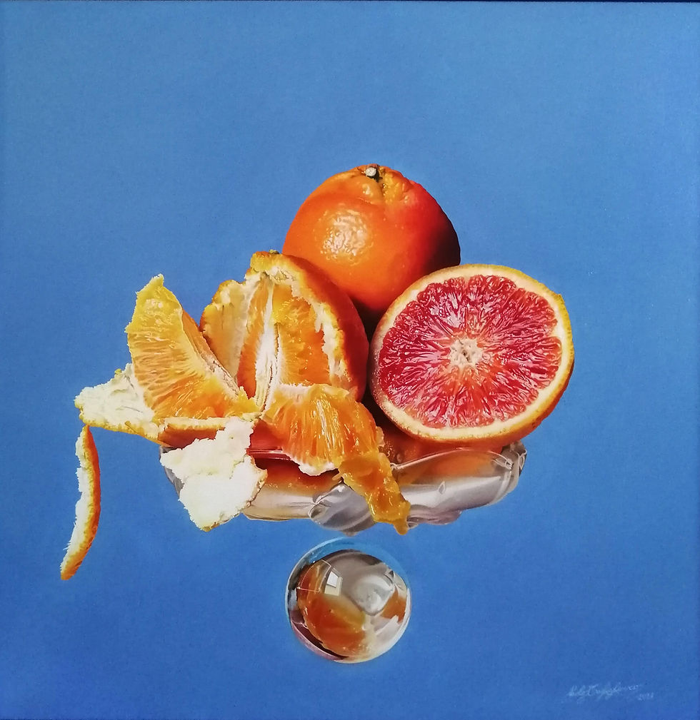 EQUILIBRI SOSPESI, OLIO SU TELA, 60X60 CM, ANNO 2023 