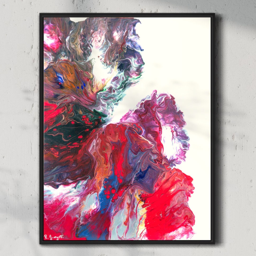 Pittura astratta, colori vivaci