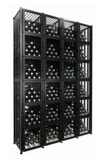 Honya 384 Bottle Floor Wine Bottle Rack in Matte Black
