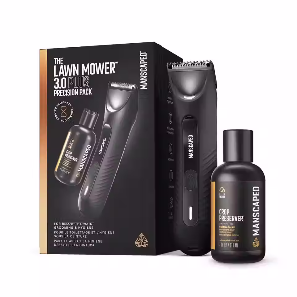 MANSCAPED® The Lawn Mower® 3.0 Plus Precision Pack, Men's Electric Groin Shaver & Body Hair Trimmer