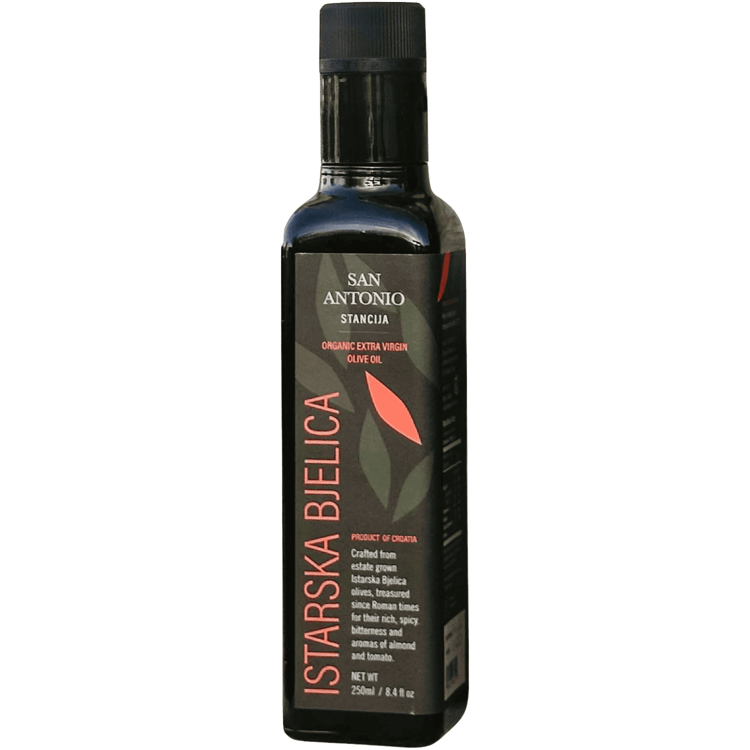 San Antonio Istarska Bjelica Organic Extra Virgin Olive Oil, 250mL