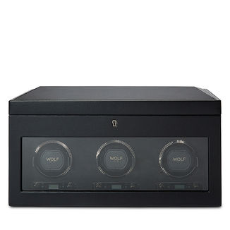 WOLF | 1834 British Racing Triple Watch Winder With Storage