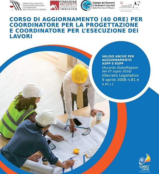 Corso D'aggiornamento per coordinatore CSP e CSE