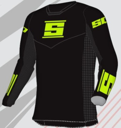 PRÉ-VENDA: SQD jersey (jovem) DIRTRIDE BASIC preto/preto/amarelo fluo